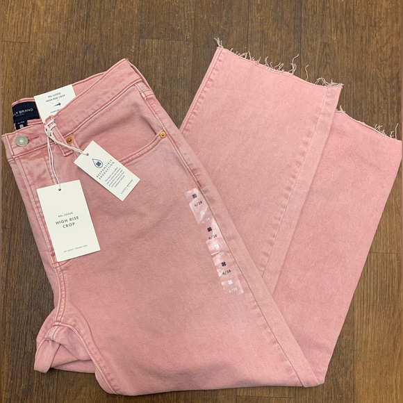 Lucky Brand Denim - New With Tags Lucky Brand 90s Loose High Rise Crop Comfort Stretch Jeans In Pink